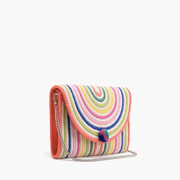 America & Beyond Recycled Cotton Stripe Clutch-Natural Multi - Picture 3 of 10